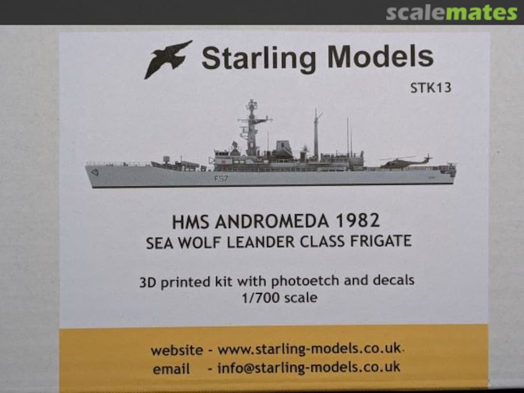 Boxart HMS Andromeda STK13 Starling Models