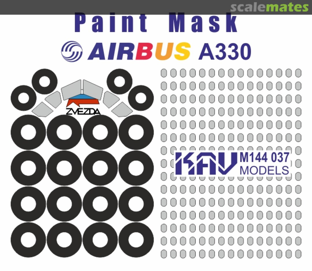 Boxart Airbus A330 paint mask KAV M144 037 KAV models