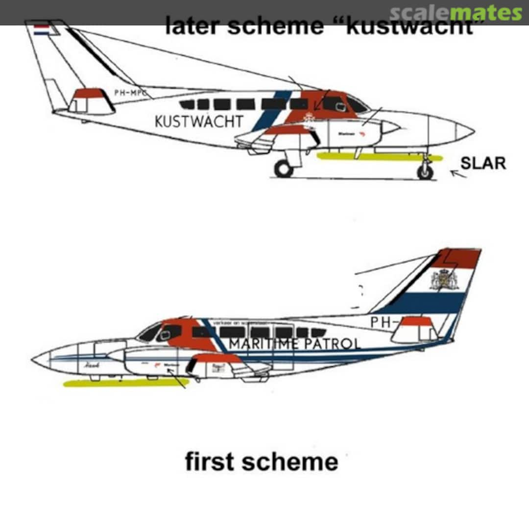 Boxart Cessna 404 Kustwacht NL / Dutch Coast Guard AIPD-103 Aircraft in Plastic