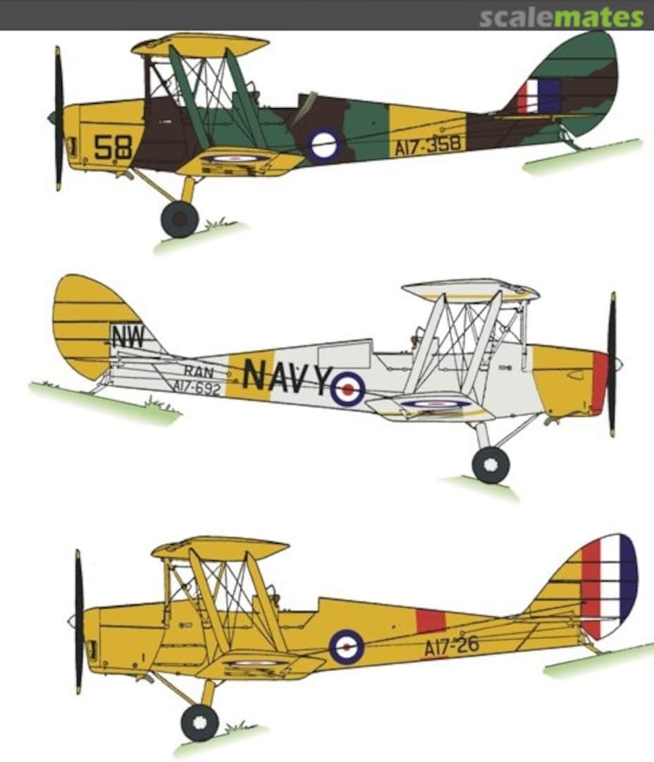 Boxart RAAF Tiger Moths WWII & Post-War RRD7230 Red Roo Models