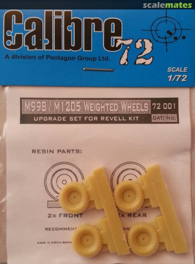 Boxart M998/M1025 Weighted Wheels 72001 Calibre72