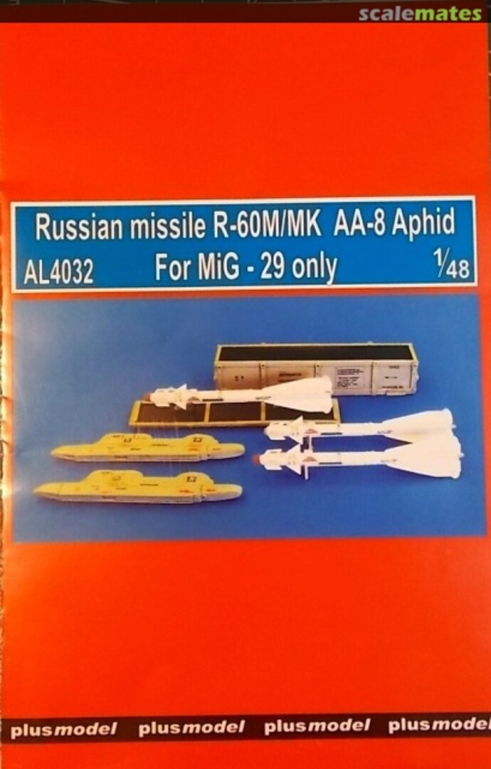 Boxart Missile R-60 for Mig-29 only AL4032 PlusModel