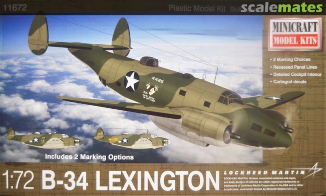 Boxart B-34 Lexington 11672 Minicraft Model Kits