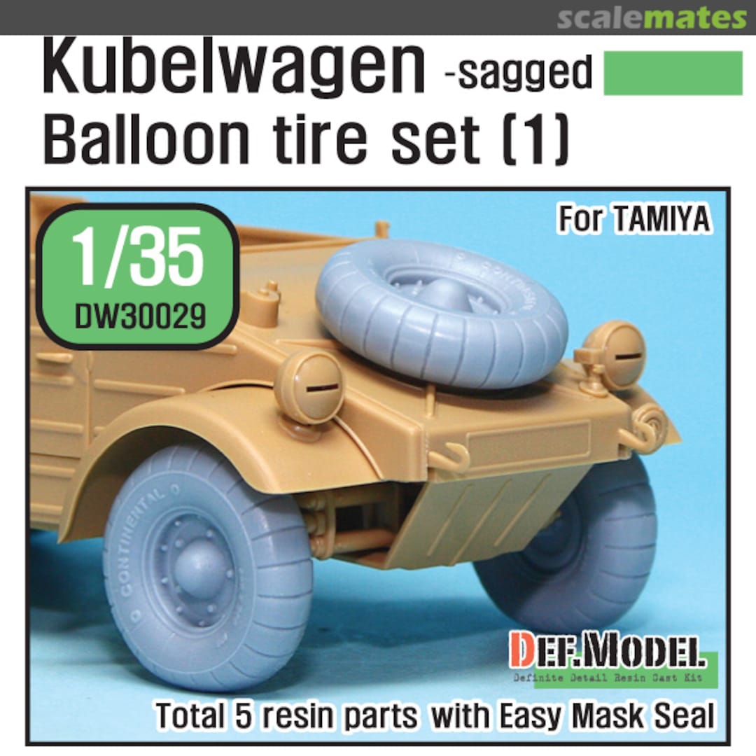 Boxart WWII German VW Desert Type Wheel Set 1 (for Tamiya) DW30029 Def.Model