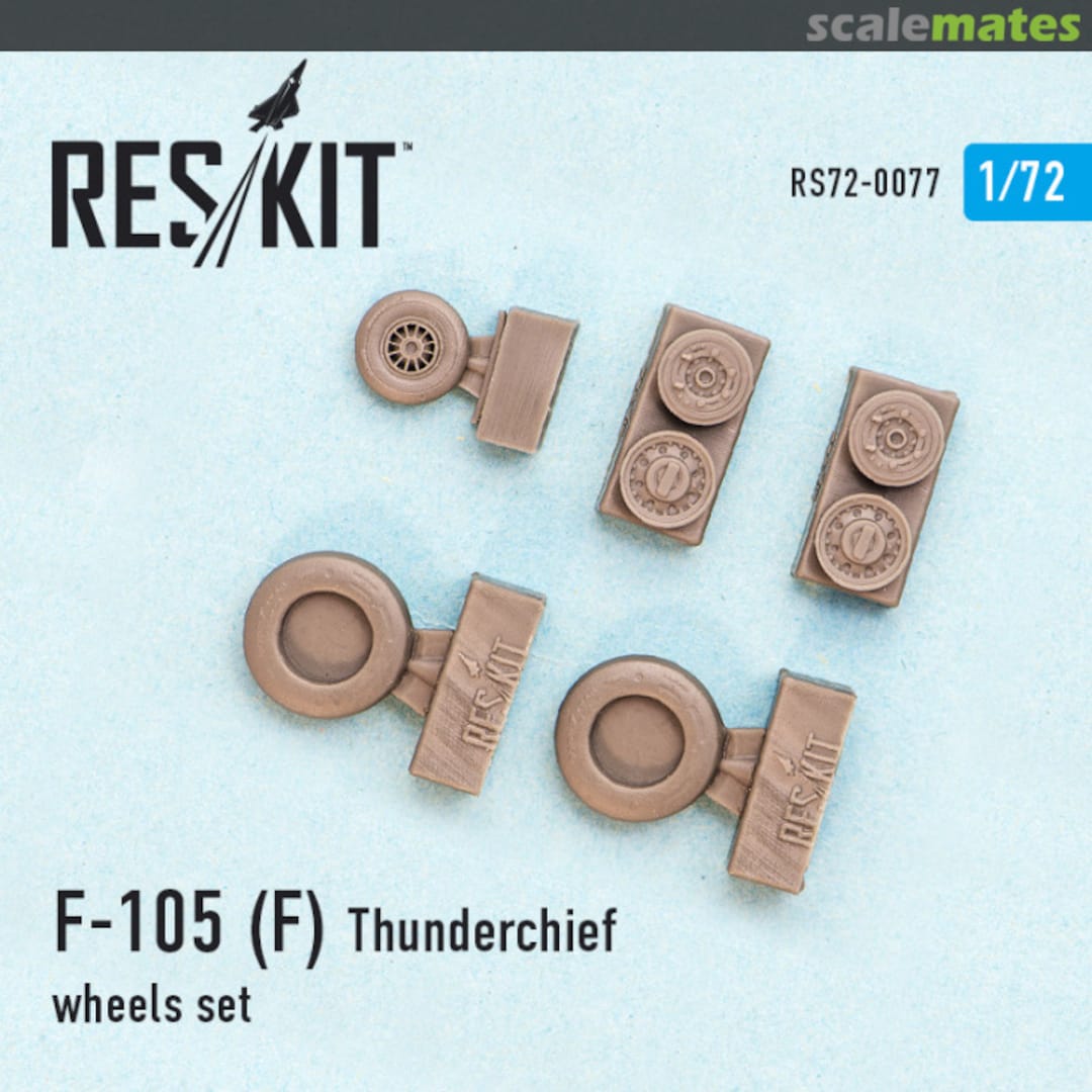 Boxart F-105 (F) Thunderchief Wheels Set RS72-0077 ResKit