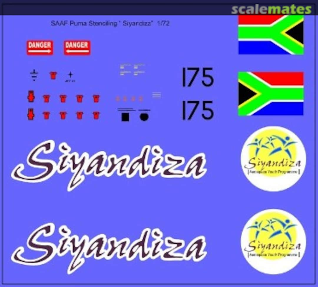 Boxart SAAF Puma 'Siyandiza' MAV-720213 MAV Decals