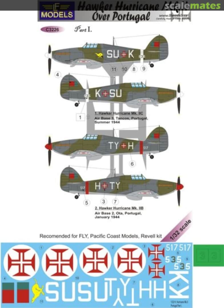 Boxart Hawker Hurricane Mk.II over Portugal C3226 LF Models