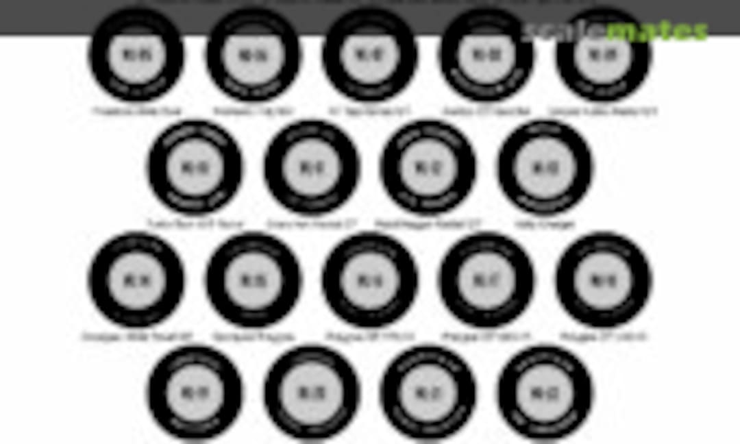 1:25 White Letter Tire Decals (Fireball Modelworks WL-16-25)