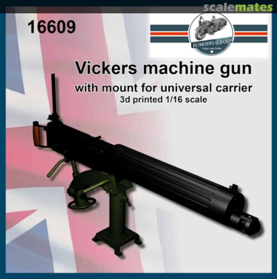 Boxart Vickers machine gun w/ Universal carrier mount 16609 FC Model Trend