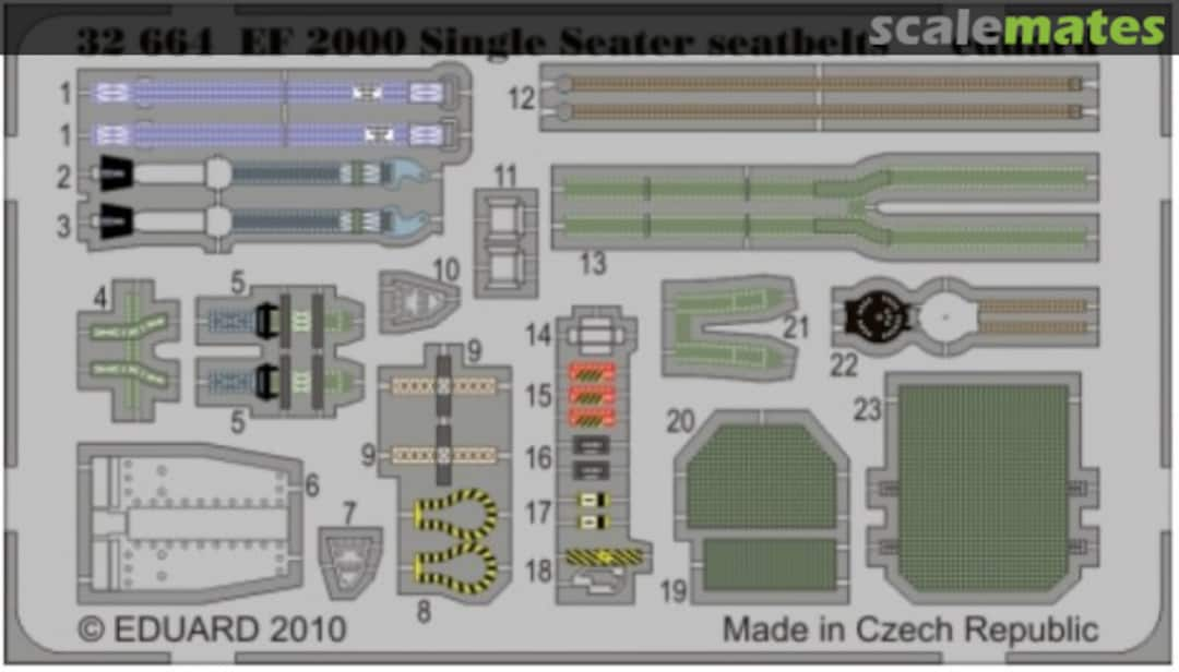Boxart EF 2000 Single Seater seatbelts 32664 Eduard