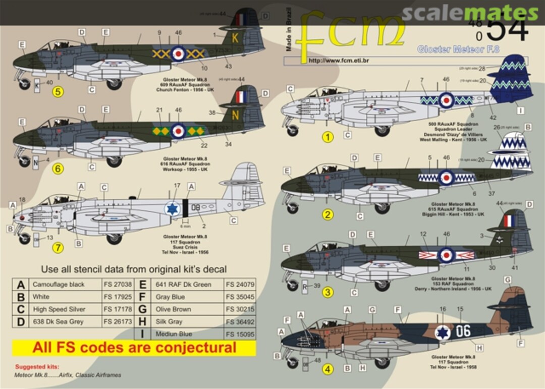 Boxart Gloster Meteor F.8 48-054 FCM