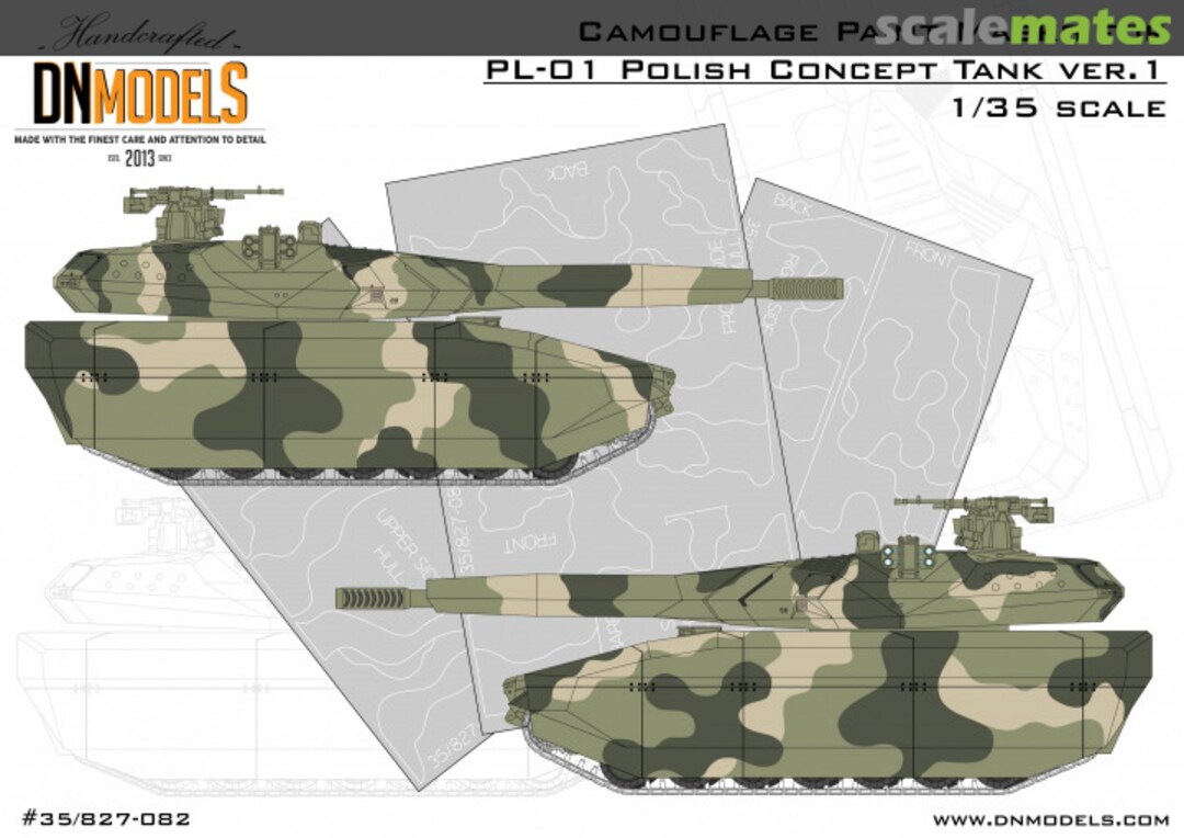 Boxart PL-01 Polish Concept Tank Camouflage Paint Masks ver.1 35/827-082 DN Models