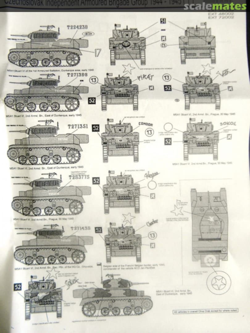 Contents Czechoslovak Independent Armoured Brigade Group 1944/1945 EXT48002 Extratech