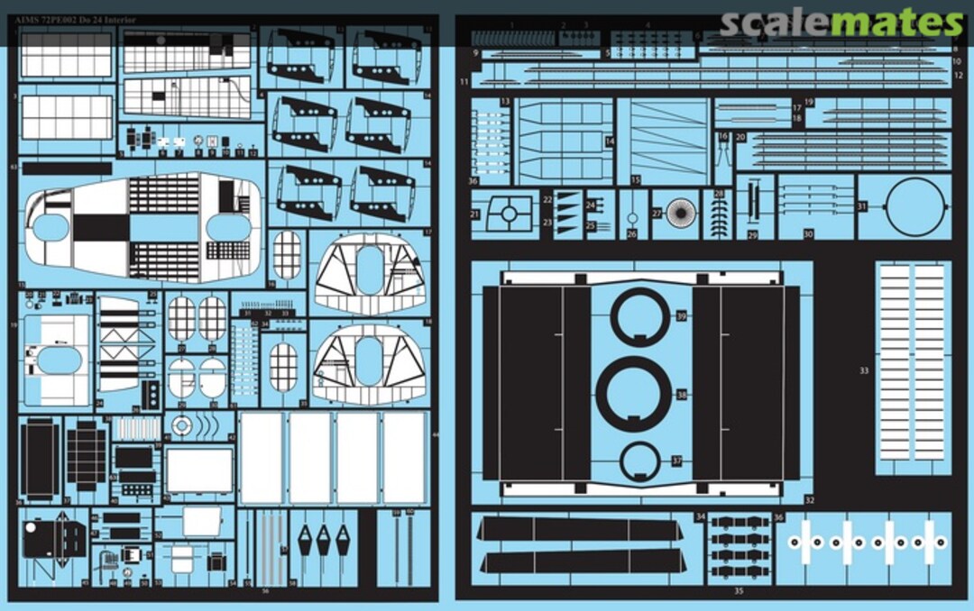 Boxart Do-24 Interior and Exterior Combined PE Details 72PE002 AIMS