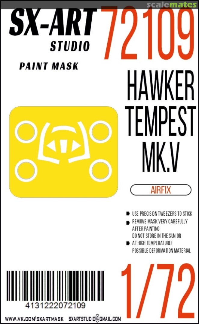 Boxart Hawker Tempest Mk.V masks 72109 SX-Art