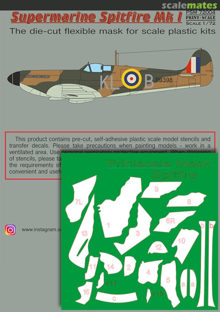 Boxart Supermarine Spitfire Mk.1 PSM72004 Print Scale