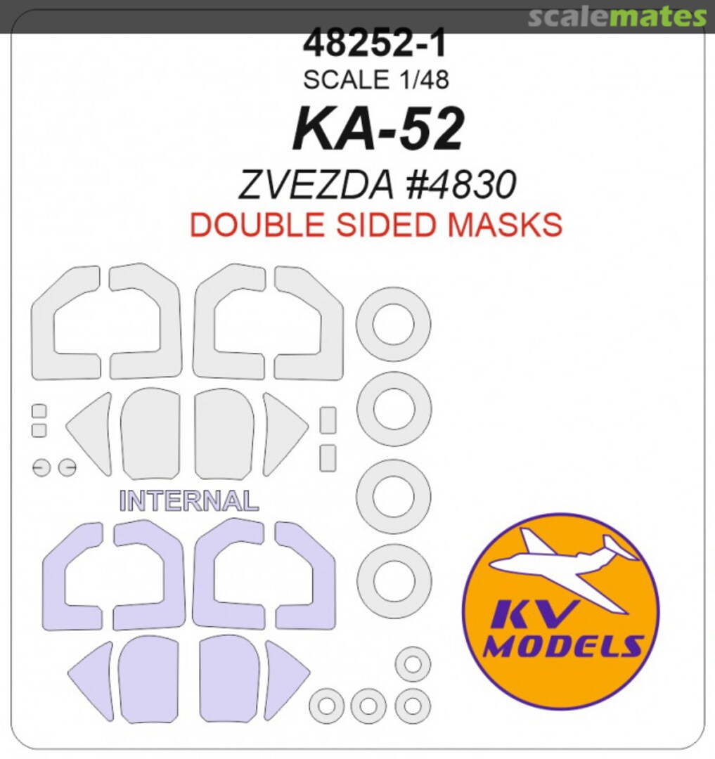 Boxart Kamov KA-52 double sided masks 48252-1 KV Models