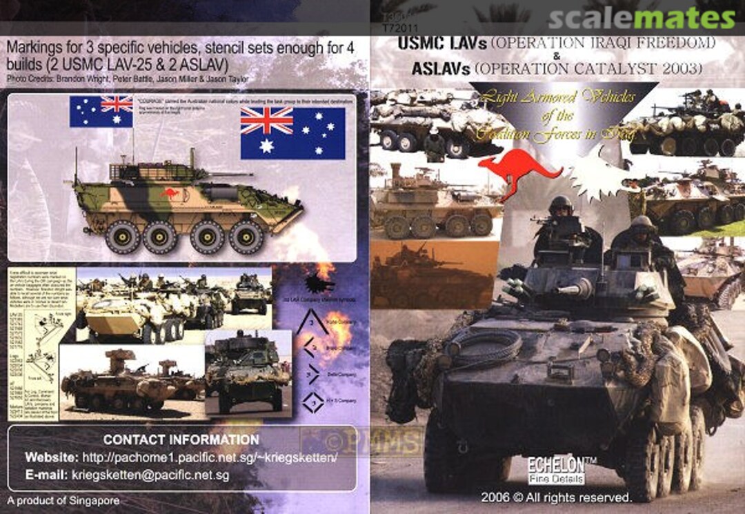 Boxart USMC LAVs (Operation Iraqi Freedom) & ASLAVs (Operation Catalyst 2003) T35011 Echelon Fine Details