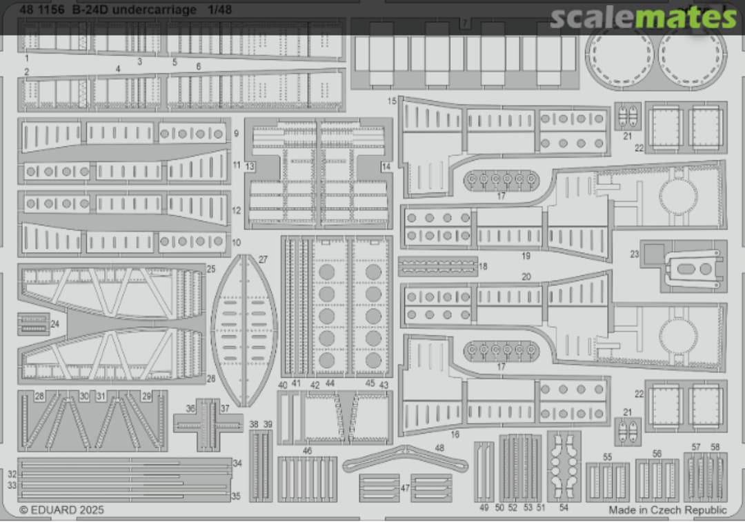 Boxart B-24D Undercarriage detail set 481156 Eduard