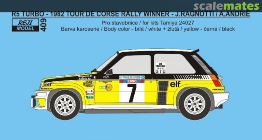 Boxart Renault 5 Turbo sponsored by Elf #7 transkit 409 REJI Model