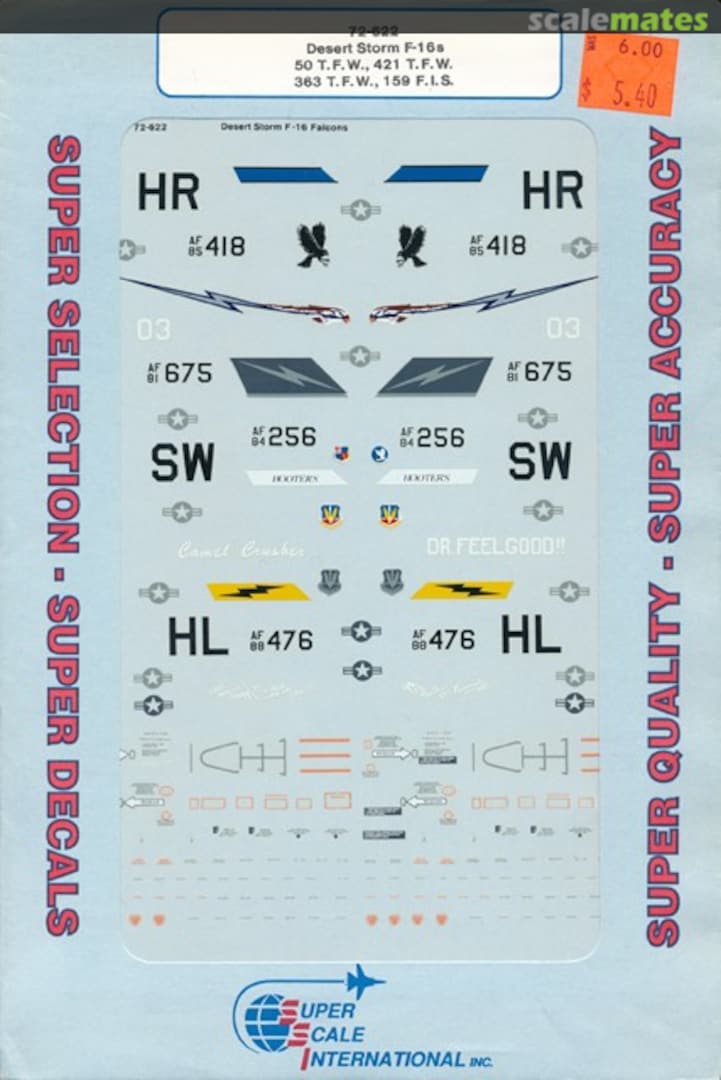 Boxart Desert Storm F-16s 72-622 SuperScale International