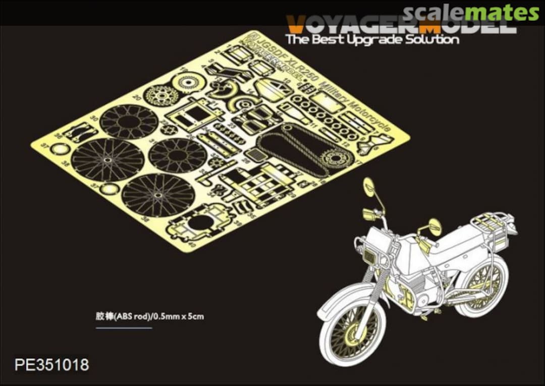 Boxart XLR250 Military Motorcycle upgrade set PE351018 Voyager Model