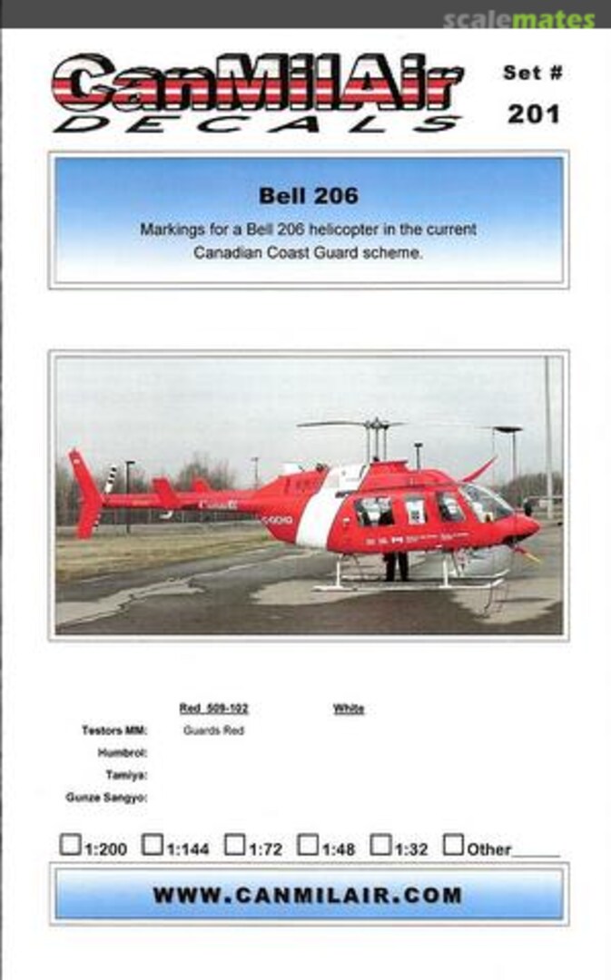 Boxart Bell 206 Jet Ranger 201 CanMilAir