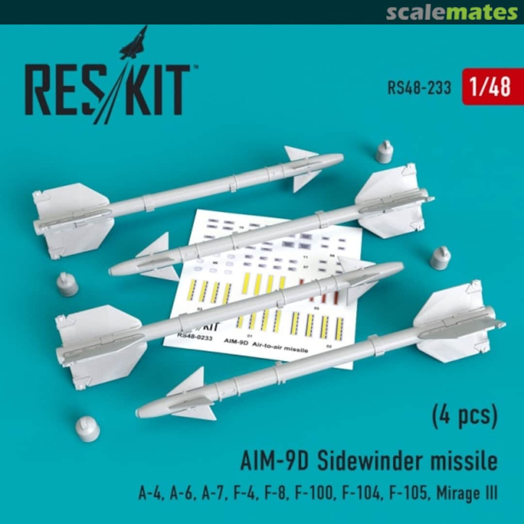 Boxart AIM-9D Sidewinder missile RS48-0233 ResKit