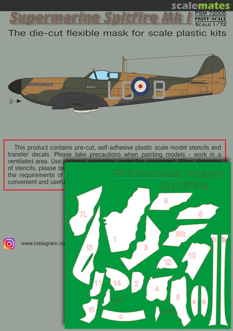 Boxart Supermarine Spitfire Mk.1 PSM72005 Print Scale