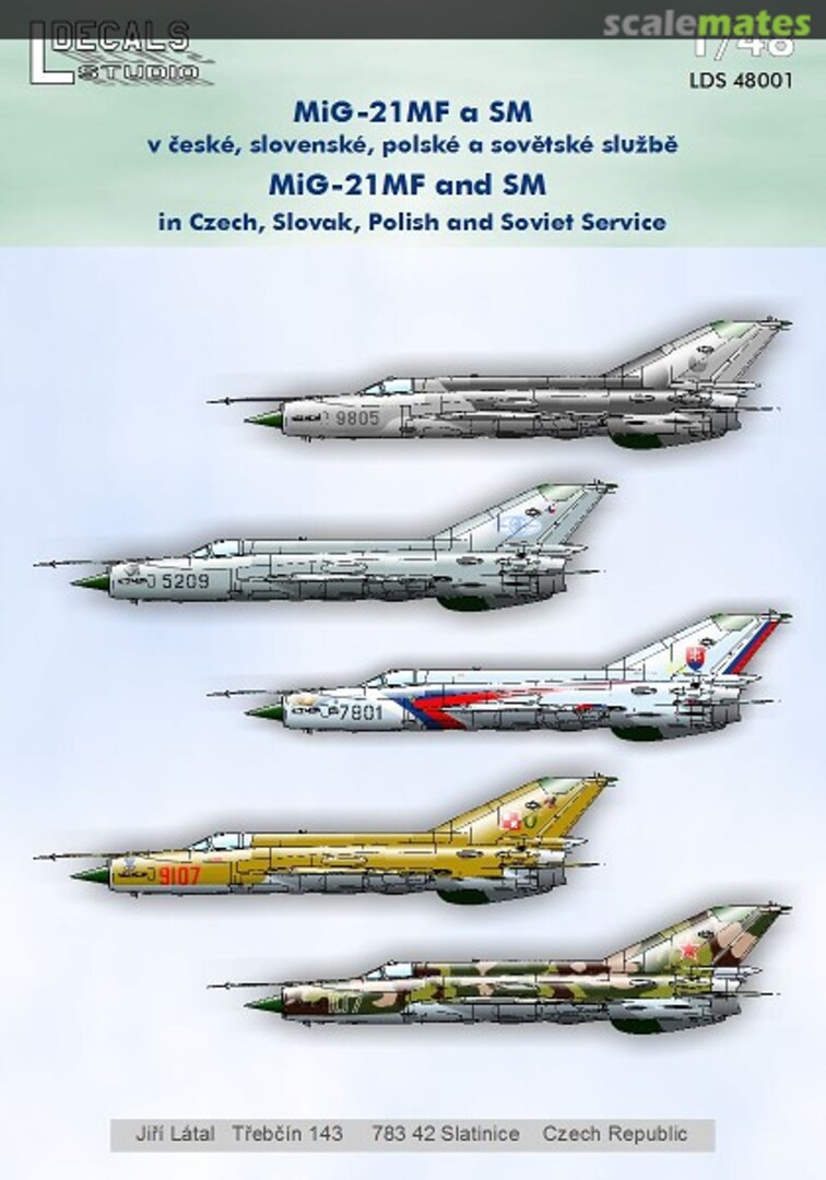 Boxart MiG-21MF a SM LDS 48001 L Decals Studio