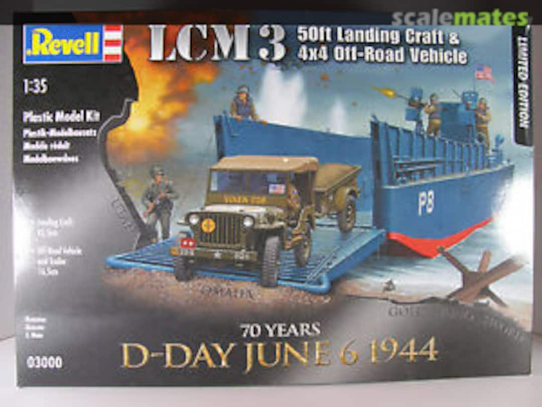 Boxart LCM 3 50ft Landing Craft & 4x4 Off-Road Vehicle 03000 Revell