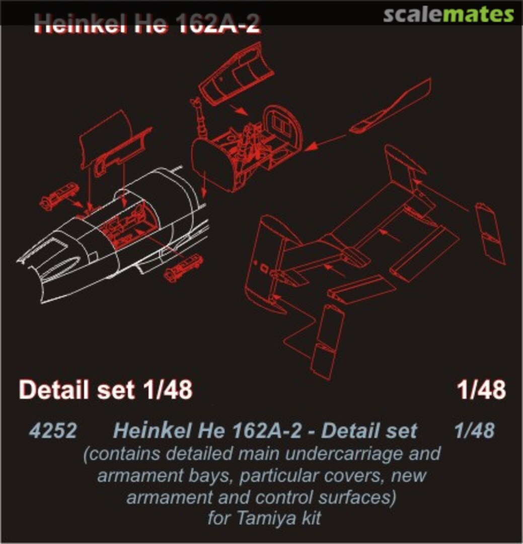 Boxart Heinkel He 162A-2 - detail set 4252 CMK