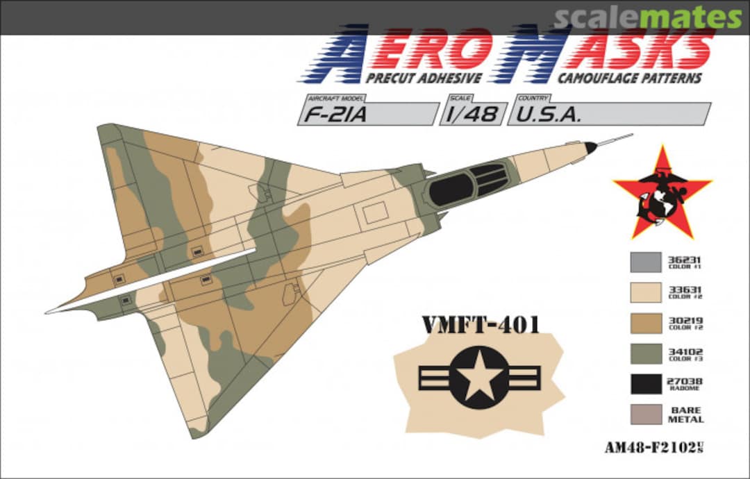 Boxart F-21A USA VMFT-401 AM48-F2102 AeroMasks