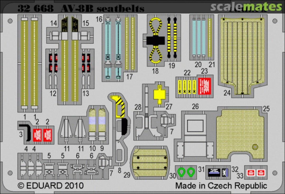 Boxart AV-8B seatbelts 32668 Eduard