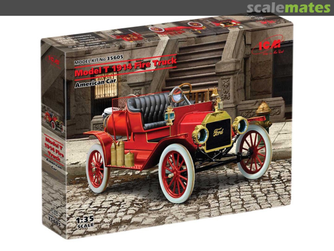 Boxart Ford T 1914 Fire Truck 35605 ICM