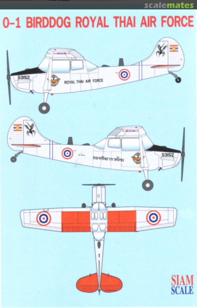 Boxart Cessna O-1 Bird Dog 48058 Siam Scale