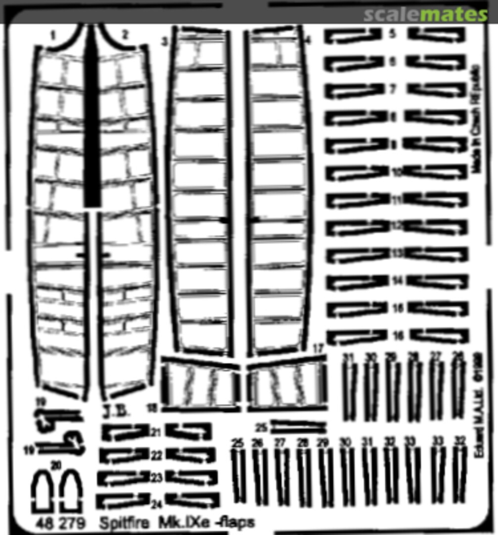 Boxart Spitfire Mk.IXe flaps 48279 Eduard