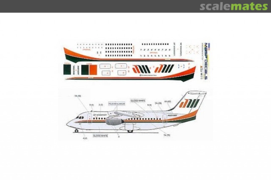 Boxart BAe 146-200 AIR WISCONSIN 4-55 MASP Decals