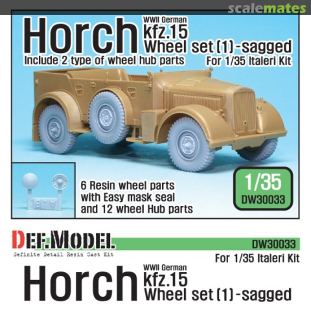 Boxart WWII German Horch kfz.15 Wheel Set #1 (for Italeri) DW30033 Def.Model