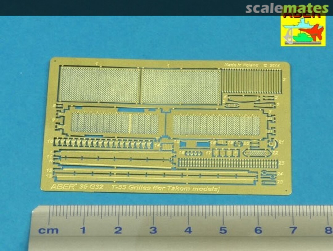 Contents Grilles for Russian Tank T-55AM also for T-55AMV 35G32 Aber