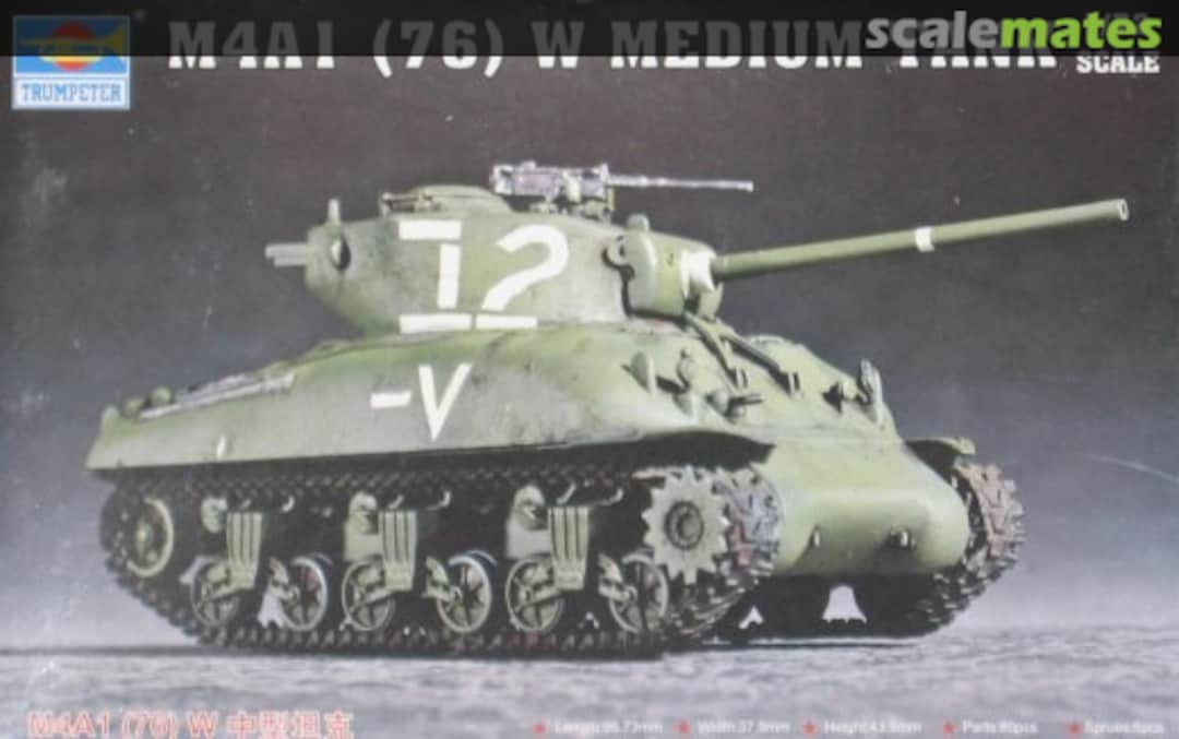 Boxart M4A1 (76) W Medium Tank 07222 Trumpeter