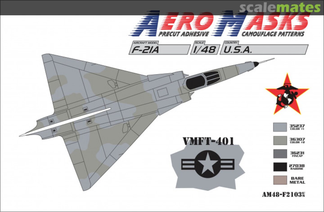 Boxart F-21A USA VMFT-401 AM48-F2103 AeroMasks