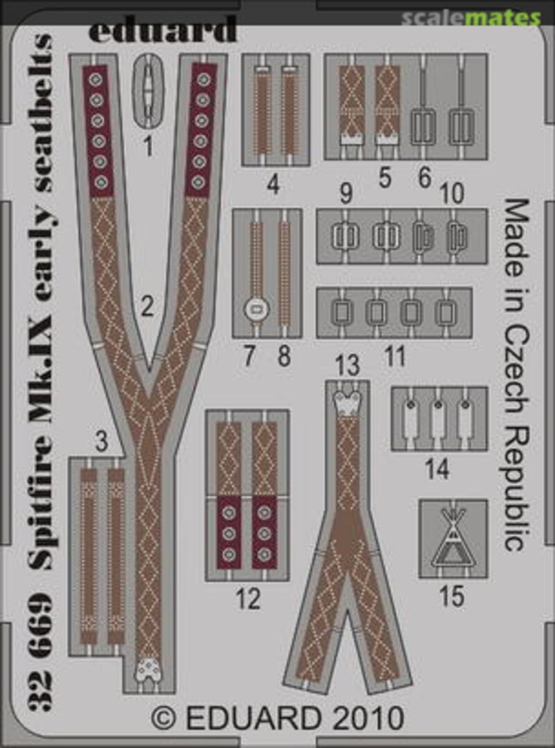 Boxart Spitfire Mk.IX early seatbelts 32669 Eduard