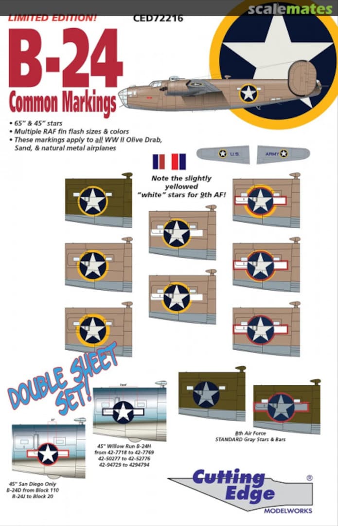 Boxart B-24 Common Markings CED72216 Cutting Edge Modelworks