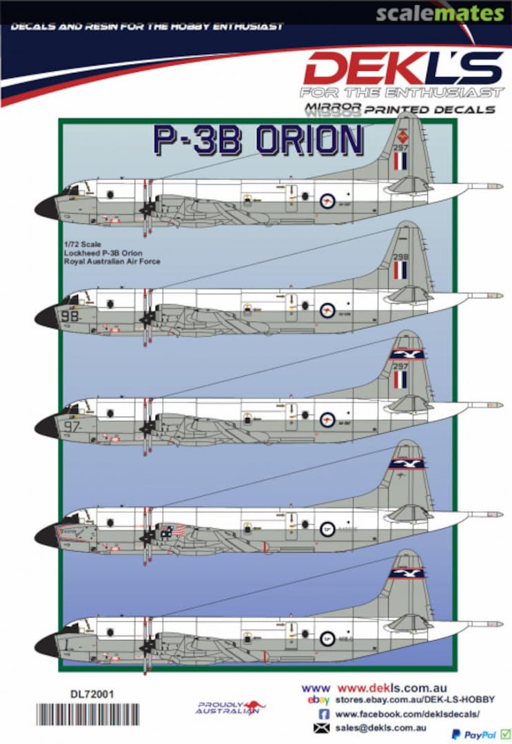 Boxart P-3B Orion DL72001 DEKL's