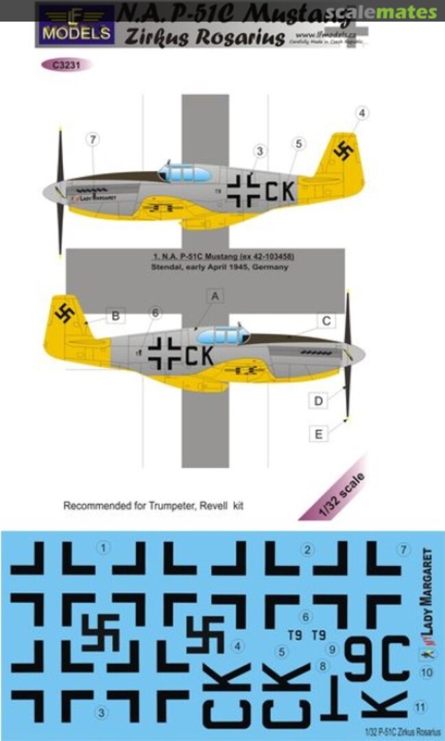 Boxart N.A. P-51C Mustang C3231 LF Models