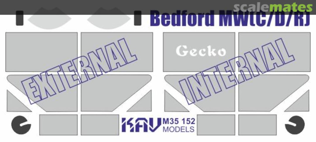 Boxart Bedford MW paint mask (Gecko) KAV M35 152 KAV models