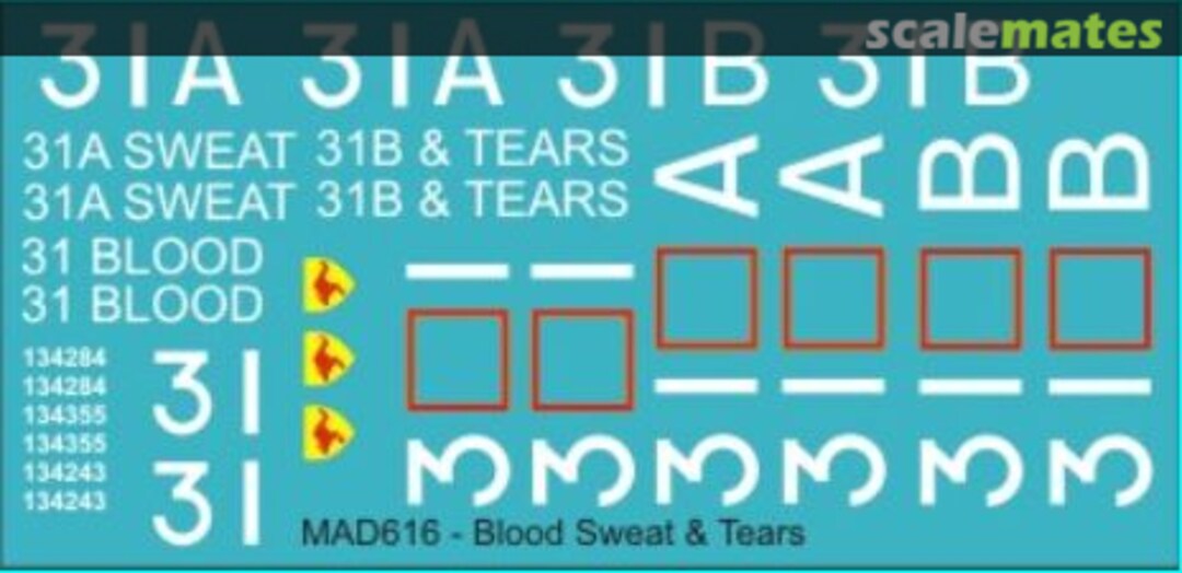 Boxart M113A1 Australian "Blood Sweat & Tears" Decals MAD616 Mouse House Enterprises