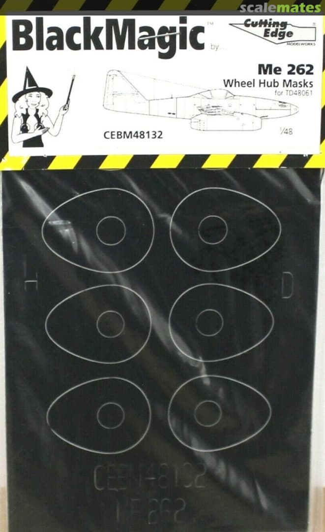 Boxart Me.262 Wheel Hub Masks CEBM48132 Cutting Edge Modelworks