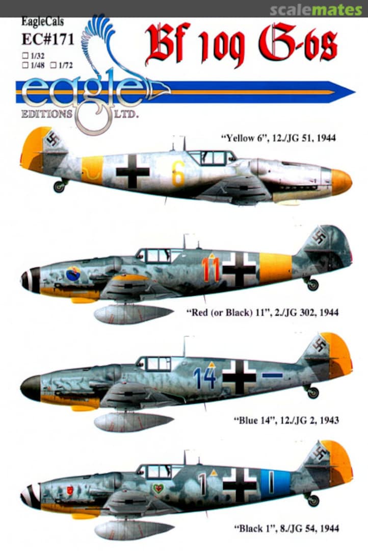 Boxart Bf 109 G-6s EagleCals EC32-171 Eagle Editions